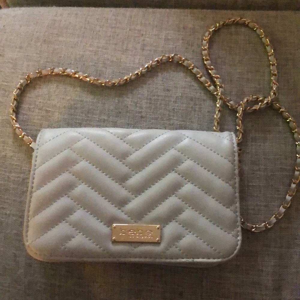 Pre owned Bebe crossbody small purse silver color